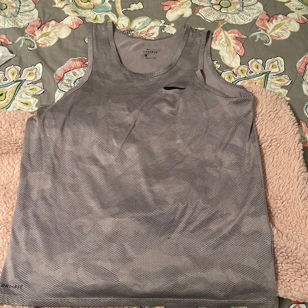 Grey Nike workout tank top